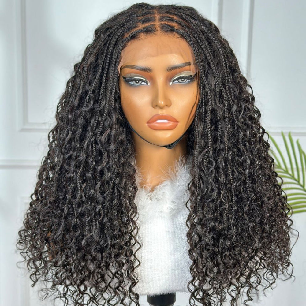 Human Luxe Hair Braided Muse wig with braided crown detail