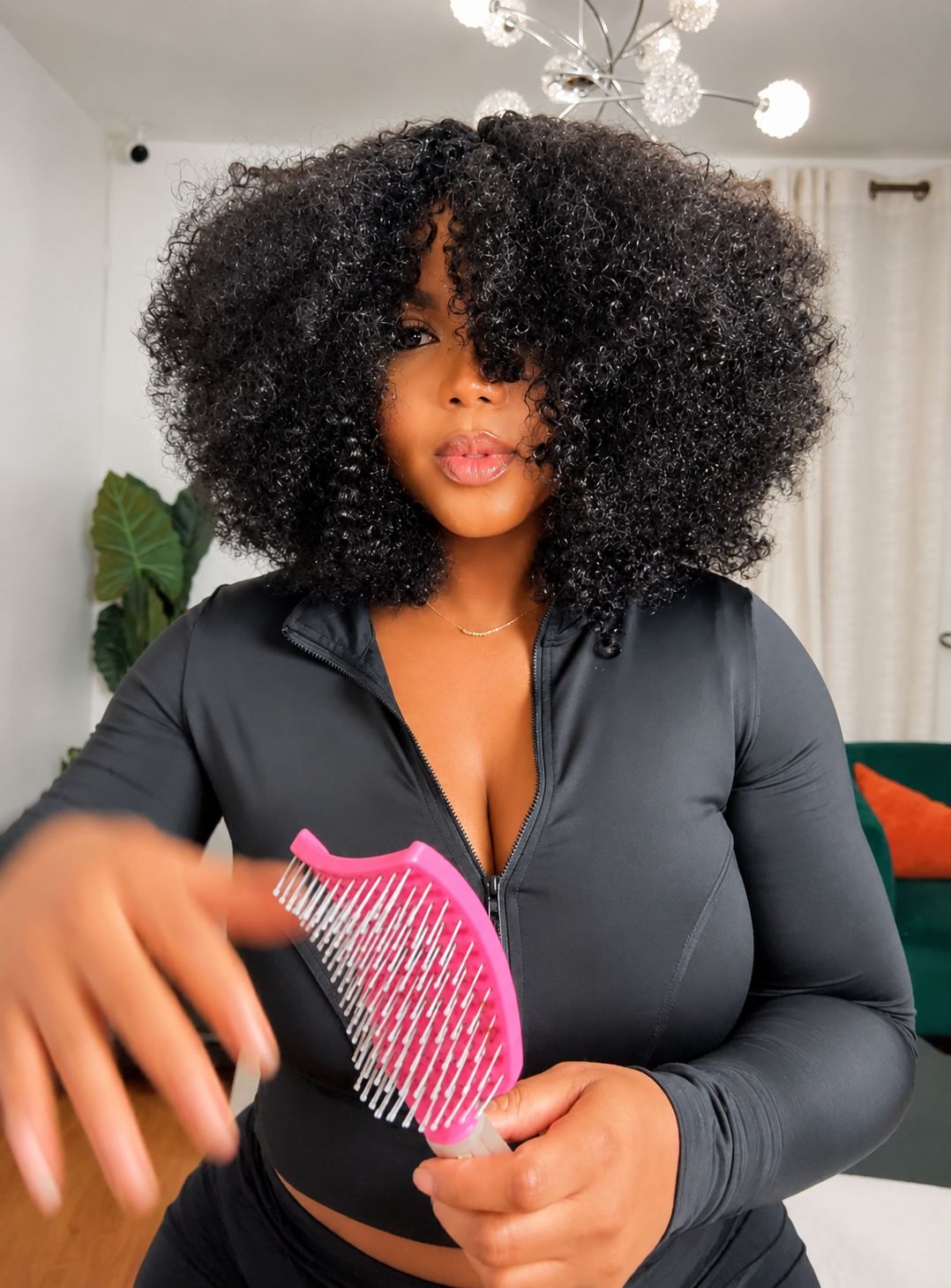 Cleo Curly Fringe Glueless Wig | 100% Virgin Human Hair