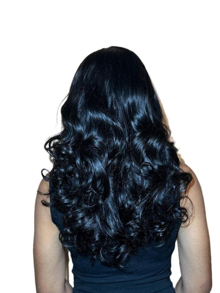 Élan Noir | Glueless Bouncy Curl Fringe | 100% Virgin Human Hair