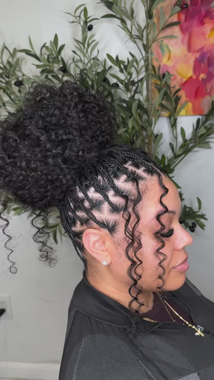 Virgin Curly Bulk Hair 100g pack for braiding