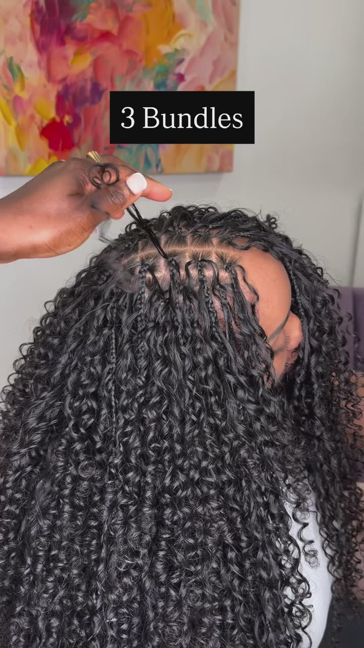 Load video: Goddess Boho Curl Extensions – 3 Pack